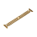 Bracelet de montre en métal losange en forme de D pour Apple Watch Series, 7 45mm / 6&SE&5&4 44mm / 3&2&1 42mm, 7 41mm / 6&SE&5&4 40mm / 3&2&1 38mm
