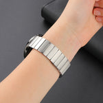 Bracelet de montre en acier magnétique, pour Samsung Galaxy Watch4 40mm / 44mm