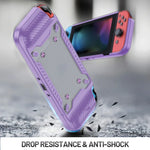 Manette de jeu avec étui de protection en TPU et PC pour Switch OLED