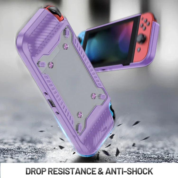 Manette de jeu avec étui de protection en TPU et PC pour Switch OLED
