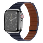 Bracelet de Montre en Cuir Magnétique Puissant pour Apple Watch Series, 7 41mm / 6&SE&5&4 40mm / 3&2&1 38mm, 7 45mm / 6&SE&5&4 44mm / 3&2&1 42mm