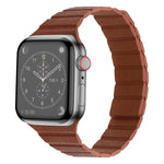 Bracelet de Montre en Cuir Magnétique Puissant pour Apple Watch Series, 7 41mm / 6&SE&5&4 40mm / 3&2&1 38mm, 7 45mm / 6&SE&5&4 44mm / 3&2&1 42mm