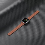Bracelet de Montre en Cuir Magnétique Puissant pour Apple Watch Series, 7 41mm / 6&SE&5&4 40mm / 3&2&1 38mm, 7 45mm / 6&SE&5&4 44mm / 3&2&1 42mm
