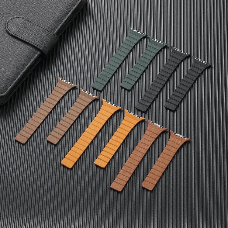 Bracelet de Montre en Cuir Magnétique Puissant pour Apple Watch Series, 7 41mm / 6&SE&5&4 40mm / 3&2&1 38mm, 7 45mm / 6&SE&5&4 44mm / 3&2&1 42mm