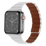 Bracelet de Montre en Cuir Magnétique Puissant pour Apple Watch Series, 7 41mm / 6&SE&5&4 40mm / 3&2&1 38mm, 7 45mm / 6&SE&5&4 44mm / 3&2&1 42mm