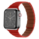 Bracelet de Montre en Cuir Magnétique Puissant pour Apple Watch Series, 7 41mm / 6&SE&5&4 40mm / 3&2&1 38mm, 7 45mm / 6&SE&5&4 44mm / 3&2&1 42mm