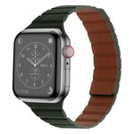Bracelet de Montre en Cuir Magnétique Puissant pour Apple Watch Series, 7 41mm / 6&SE&5&4 40mm / 3&2&1 38mm, 7 45mm / 6&SE&5&4 44mm / 3&2&1 42mm