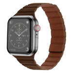 Bracelet de Montre en Cuir Magnétique Puissant pour Apple Watch Series, 7 41mm / 6&SE&5&4 40mm / 3&2&1 38mm, 7 45mm / 6&SE&5&4 44mm / 3&2&1 42mm