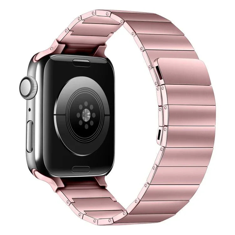 Bracelet de montre en acier magnétique pour Apple Watch Series, 7 41mm / 6&SE&5&4 40mm / 3&2&1 38mm, 7 45mm / 6&SE&5&4 44mm / 3&2&1 42mm