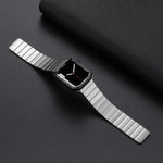 Bracelet de montre en acier magnétique pour Apple Watch Series, 7 41mm / 6&SE&5&4 40mm / 3&2&1 38mm, 7 45mm / 6&SE&5&4 44mm / 3&2&1 42mm
