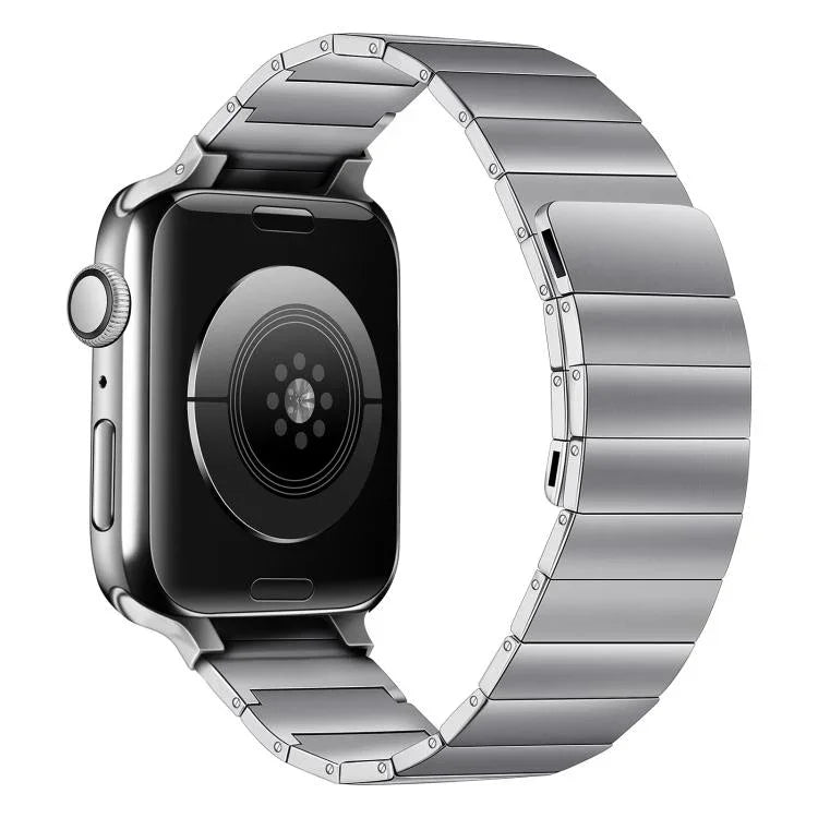 Bracelet de montre en acier magnétique pour Apple Watch Series, 7 41mm / 6&SE&5&4 40mm / 3&2&1 38mm, 7 45mm / 6&SE&5&4 44mm / 3&2&1 42mm