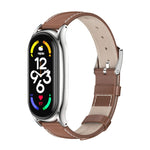 MIJOBS Plus Genuine Leather Watch Band, For Xiaomi Mi Band 7 / 7 NFC