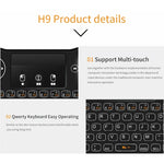 Clavier QWERTY sans fil H9 Mini 2,4 GHz avec souris aérienne, rétroéclairage blanc et pavé tactile pour PC et TV.