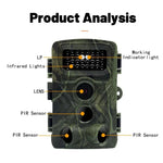 PR3000 Caméra de chasse et de suivi faune avec écran LCD 2 pouces et vision nocturne infrarouge, PR3000