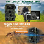 PR3000 Caméra de chasse et de suivi faune avec écran LCD 2 pouces et vision nocturne infrarouge, PR3000