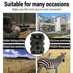 PR3000 Caméra de chasse et de suivi faune avec écran LCD 2 pouces et vision nocturne infrarouge, PR3000