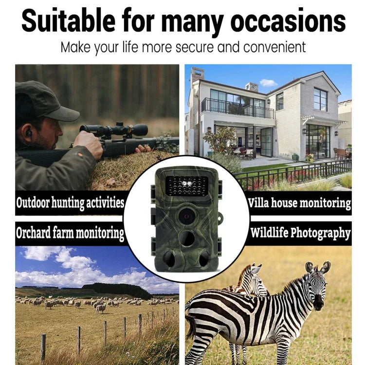 PR3000 Caméra de chasse et de suivi faune avec écran LCD 2 pouces et vision nocturne infrarouge, PR3000