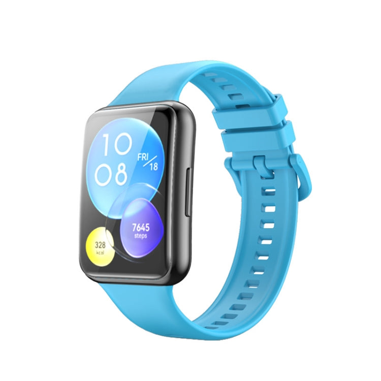 Solid Color Silicone Watch Band, For Huawei Watch Fit 2