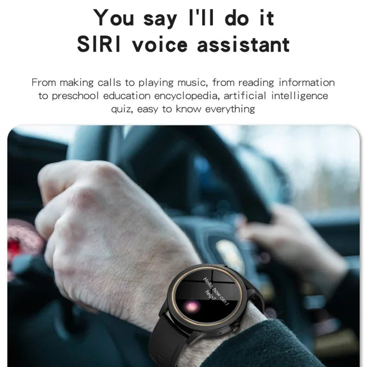Montre connectée A60 avec écran IPS HD de 1,32 pouce, compatible avec les appels Bluetooth et la surveillance de la pression artérielle
