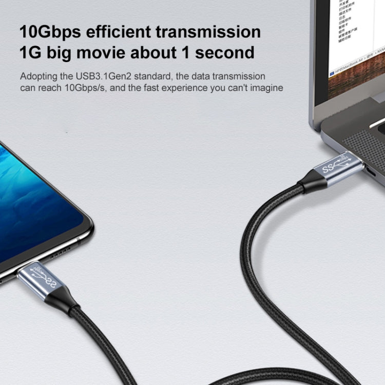 Câble de transmission de données et charge USB-C / Type-C mâle à mâle 10Gbps, 50cm, 1m, 1,5m, 2m