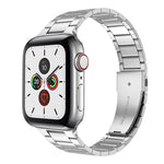Bracelet de montre en acier inoxydable fin pour Apple Watch Series, 7 41mm / 6&SE&5&4 40mm / 3&2&1 38mm, 7 45mm / 6&SE&5&4 44mm / 3&2&1 42mm