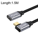 Câble d'extension coudé de transmission de données et charge USB-C / Type-C femelle à mâle 10Gbps, 1,5m, 2m, 3m