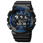 SKMEI 1857 Stainless Steel Buckle PU Strap Waterproof Electronic Watch