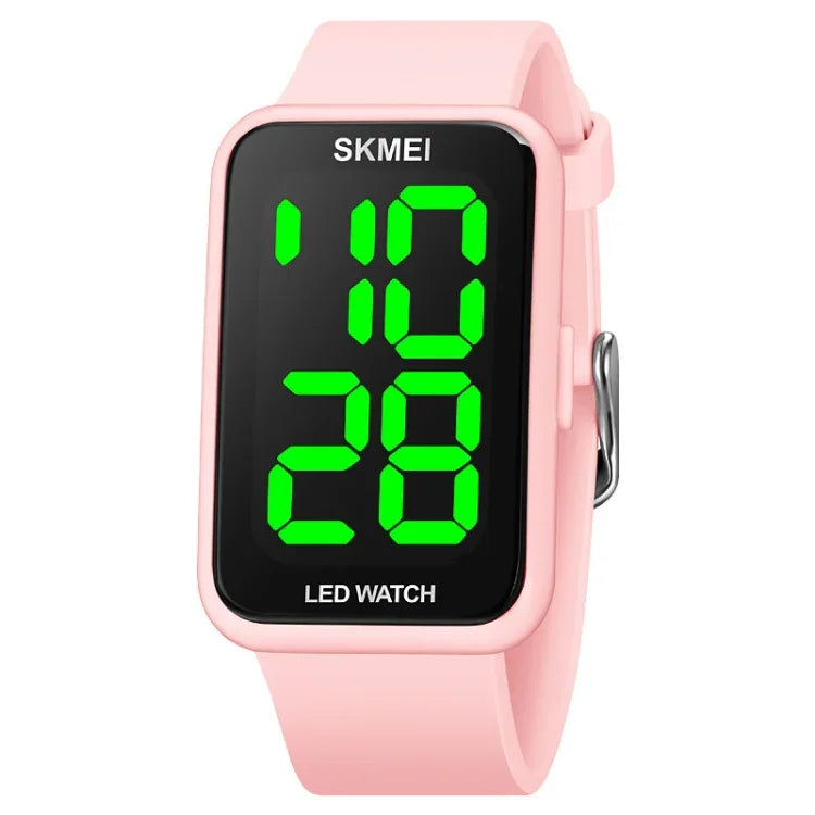 SKMEI 1873 Montre électronique LED étanche à bracelet en PU