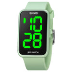 SKMEI 1873 Montre électronique LED étanche à bracelet en PU
