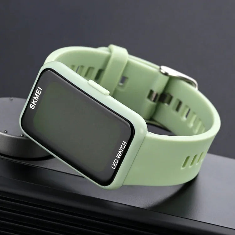 SKMEI 1873 Montre électronique LED étanche à bracelet en PU