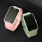 SKMEI 1873 Montre électronique LED étanche à bracelet en PU