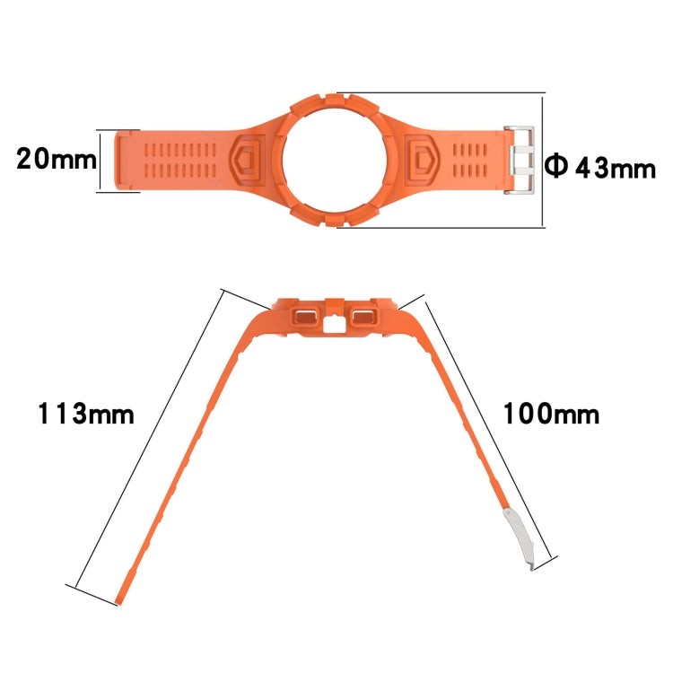 Bracelet de montre intégré en silicone, Pour Samsung Galaxy Watch4 40mm, Pour Samsung Galaxy Watch4 44mm