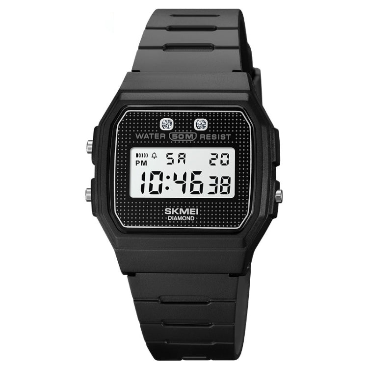 SKMEI 1952 Montre électronique étanche avec boîtier en ABS et miroir en résine