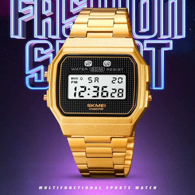 SKMEI 1952 Montre électronique étanche avec boîtier en ABS et miroir en résine