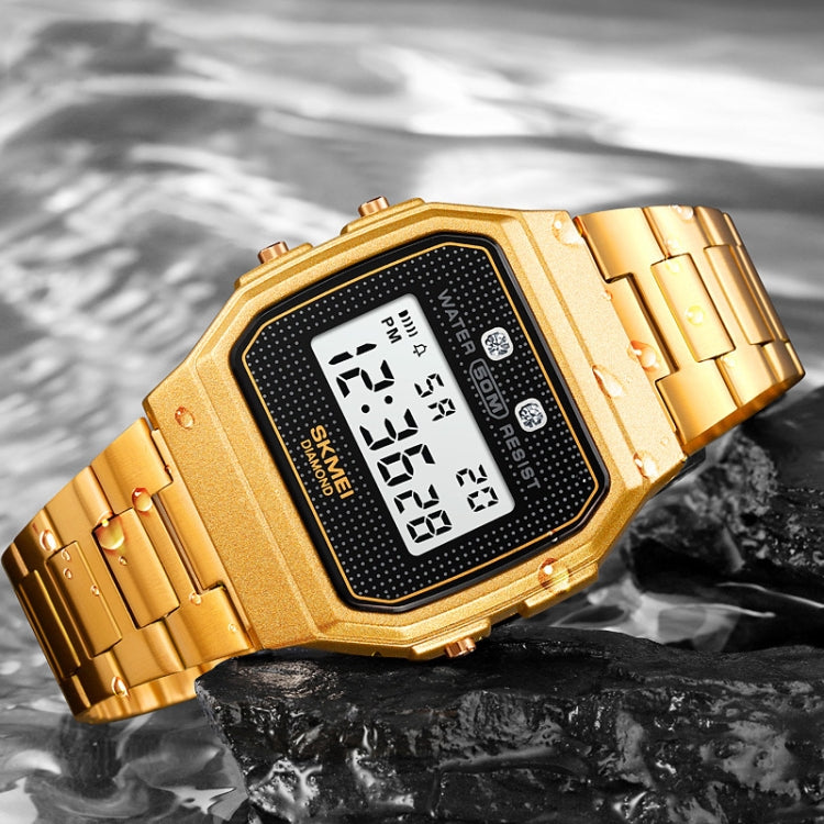 SKMEI 1952 Montre électronique étanche avec boîtier en ABS et miroir en résine