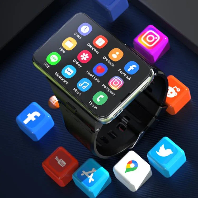 Montre connectée 4G S999 avec écran TFT de 2,88 pouces, Android 11, 4 Go+64 Go