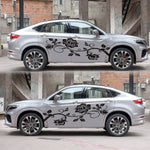 2 PCS/Set D-545 Rose Pattern Car Modified Decorative Sticker, D-545