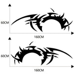2 PCS/Set D-719 Flame Hot Wheel Pattern Car Modified Decorative Sticker, D-719