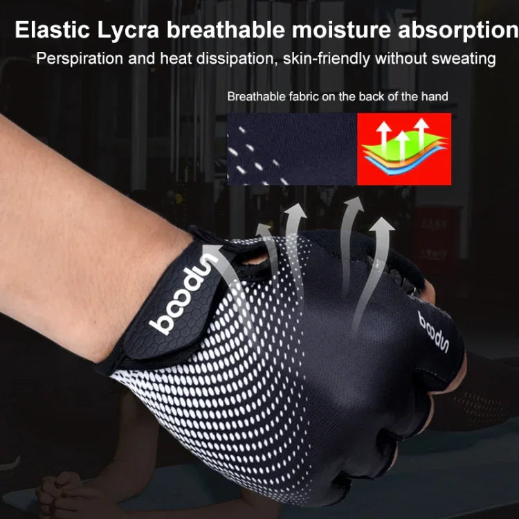 BOODUN 1096 Gants de sport en silicone antidérapants, résistants à l'usure et respirants, S, M, XL