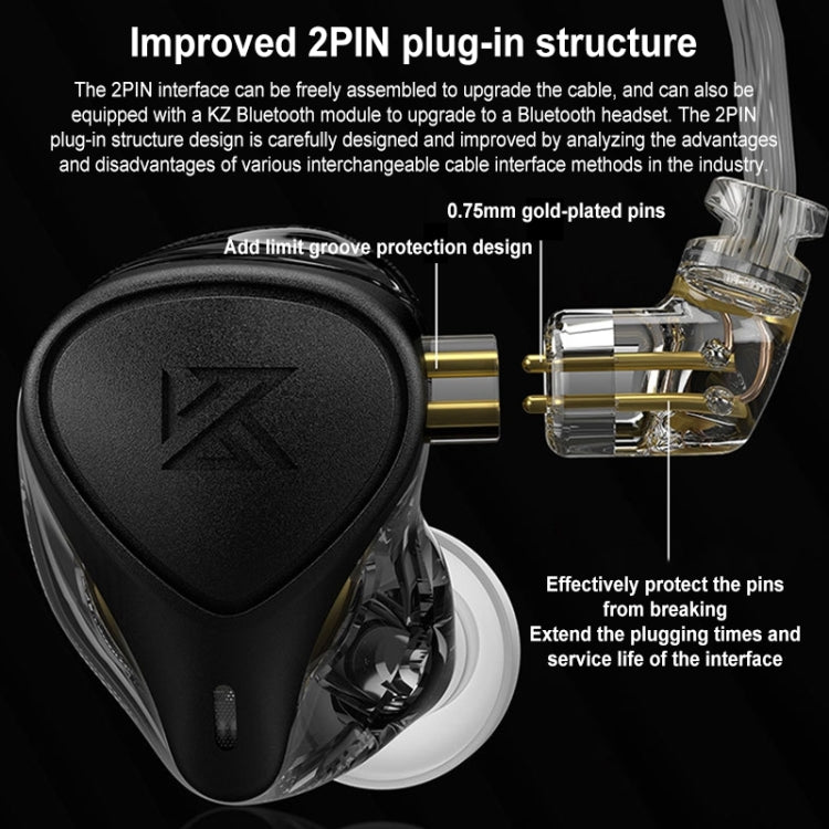 Écouteurs intra-auriculaires hybrides à bobine électrostatique KZ-ZEX PRO, avec microphone, sans microphone