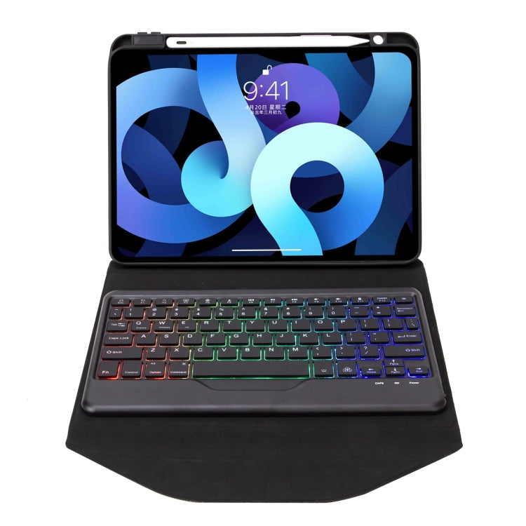 Étui en cuir avec clavier Bluetooth rétroéclairé et fente pour stylet Z11BS, pour iPad Pro 11 2021/2020/2018, pour iPad Air 11 2025 / 2024 / Air 5 / Air 4, pour iPad 10.2 2021/2020/2019