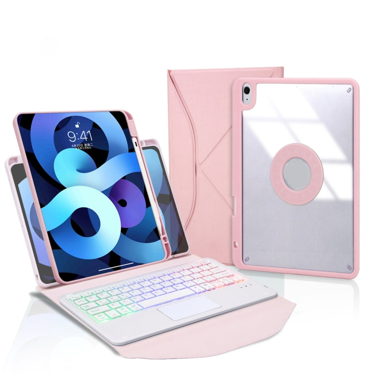 Étui en cuir avec clavier Bluetooth rétroéclairé et pavé tactile Z11B-AS et fente pour stylet, pour iPad Pro 11 2021/2020/2018, pour iPad Air 11 2025 / 2024 / Air 5 / Air 4, pour iPad 10.2 2021/2020/2019