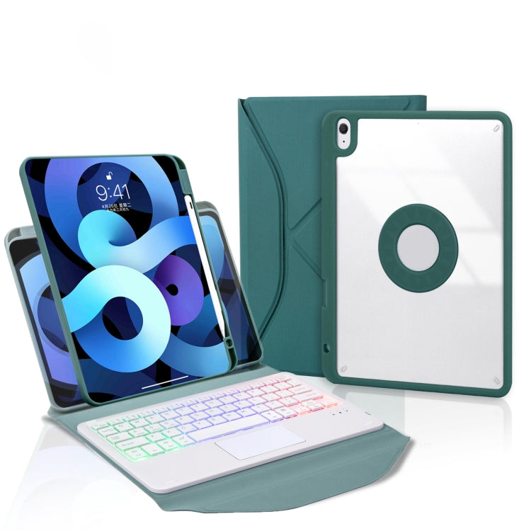 Étui en cuir avec clavier Bluetooth rétroéclairé et pavé tactile Z11B-AS et fente pour stylet, pour iPad Pro 11 2021/2020/2018, pour iPad Air 11 2025 / 2024 / Air 5 / Air 4, pour iPad 10.2 2021/2020/2019