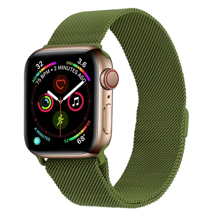 Bracelet de montre milanais en acier inoxydable pour Apple Watch Series, 7 45mm / 6&SE&5&4 44mm / 3&2&1 42mm, 7 41mm / 6&SE&5&4 40mm / 3&2&1 38mm