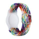 Bracelet en nylon tressé avec étui en TPU anti-perte pour AirTag 2e génération / AirTag 1re génération