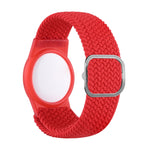 Bracelet en nylon tressé avec étui en TPU anti-perte pour AirTag 2e génération / AirTag 1re génération