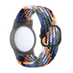Bracelet en nylon tressé avec étui en TPU anti-perte pour AirTag 2e génération / AirTag 1re génération
