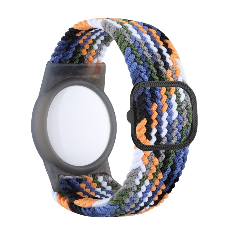 Bracelet en nylon tressé avec étui en TPU anti-perte pour AirTag 2e génération / AirTag 1re génération