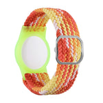 Bracelet en nylon tressé avec étui en TPU anti-perte pour AirTag 2e génération / AirTag 1re génération