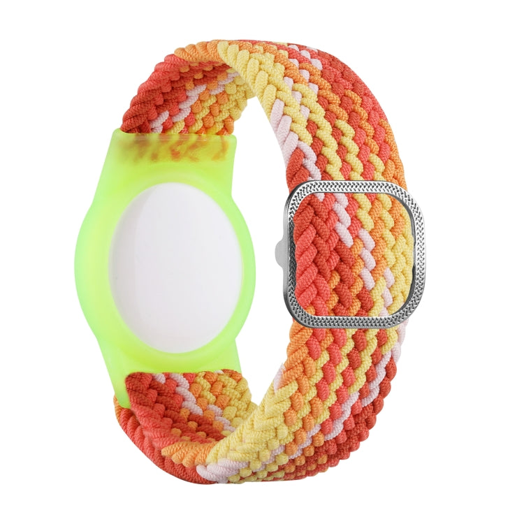Bracelet en nylon tressé avec étui en TPU anti-perte pour AirTag 2e génération / AirTag 1re génération